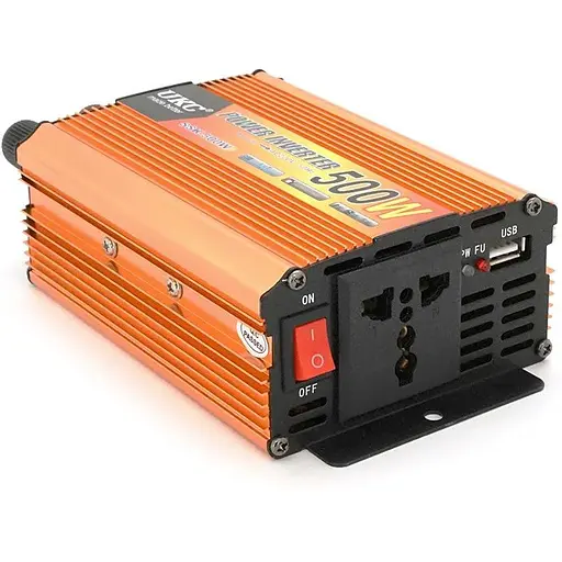 Інвертор напруги Voltronic UKC 500ВА(300Вт), 12/220V, approximated, 1 універсальна розетка, клем + крокодили