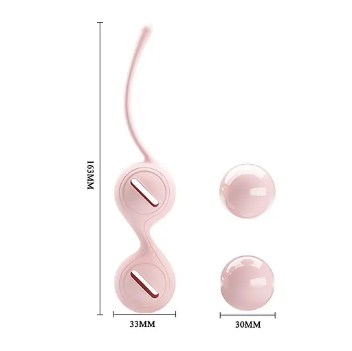 Вагинальные шарики Pretty Love Kegel Tighten Up, 16.3 см, светло-розовый - фото 4