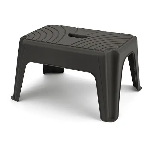 Табурет пластиковий Step 1 38x24,8x22h, чорний