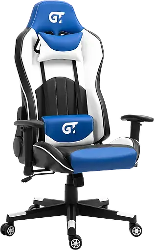 Геймерське крісло GT Racer чорне з синім та білим (X-5813 Black/Blue/White) - фото 2