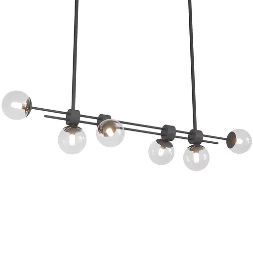 Люстра Abby, PikArt арт. 26272 Чорний Прозорий - фото 1