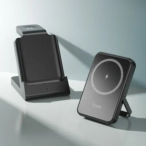 Power bank Hoco J149 3в1 5000mAh магнитный с функцией беспроводной зарядки черный - фото 7