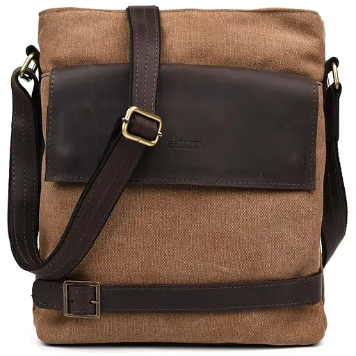 Чоловіча шкіряна сумка через плече TARWA 27х31х8 см sum0026667 - фото 1
