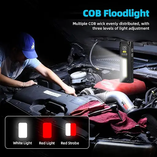 УФ-ліхтарик DARKBEAM 365+395 Blacklight, світлодіодні ліхтарі EDC high Lumen USB C Перезаряджувана лампа Woods, мінімагнітний COB - фото 2