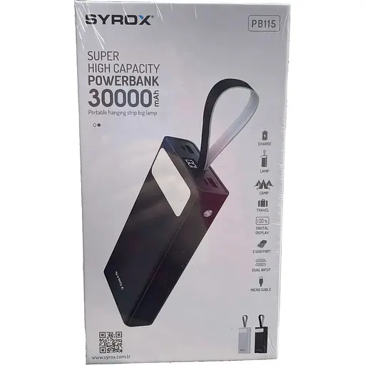 Power bank Syrox PB115 30000 mAh Black. Універсальна мобільна батарея. Потужний повербанк - фото 2