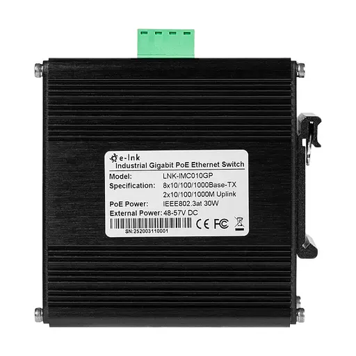 PoE-коммутатор 10-портовый E-LINK LNK-IMC010GP с 8 портами PoE (73-00152) - фото 8