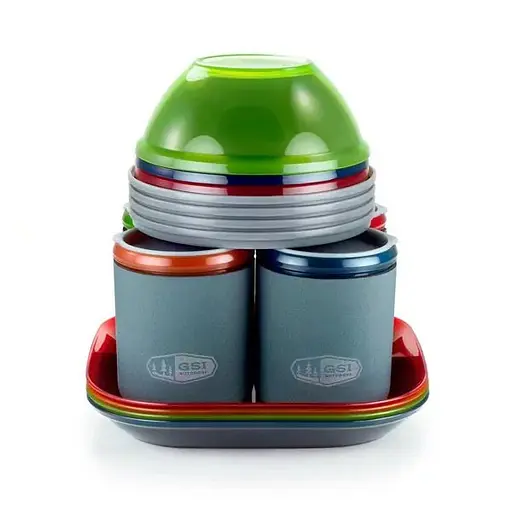 Набор посуды GSI Outdoors Infinity 4 Person Deluxe Tableset (1099-75400) - фото 4