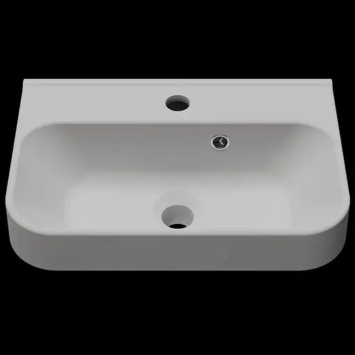 Раковина матова підвісна Amidicon Comfort 45 450x300 з литого каменю COMFORT_45_MAT, Білий матовий - фото 1