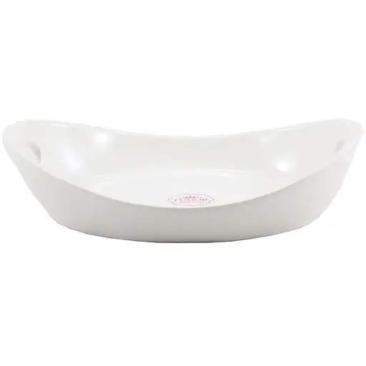 Блюдо порцелянове овальне з ручками Tudor ГЛАДКА 26 см (TU1281-2)