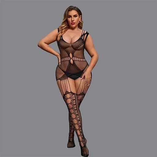 Сексуальний бодістокінг з імітацією панчіх L-XXL – Еротична білизна - фото 1