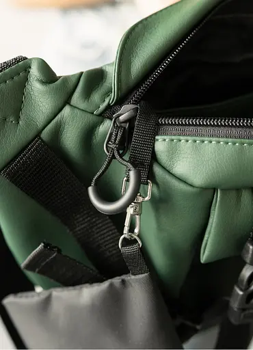 Большая женская поясная сумка бананка Sambag DynamicDart зеленая 38×21×7 см (80411007) - фото 7