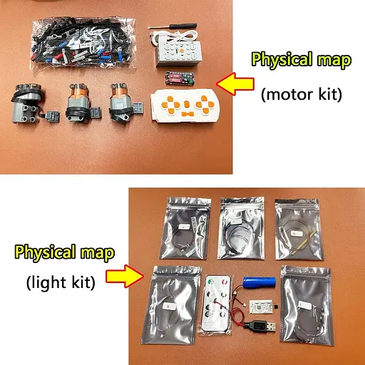 Супермотор та пульт дистанційного керування та комплект оновлення освітлення MYMG для Lego Technic Land Rover Defender 42110 - фото 4