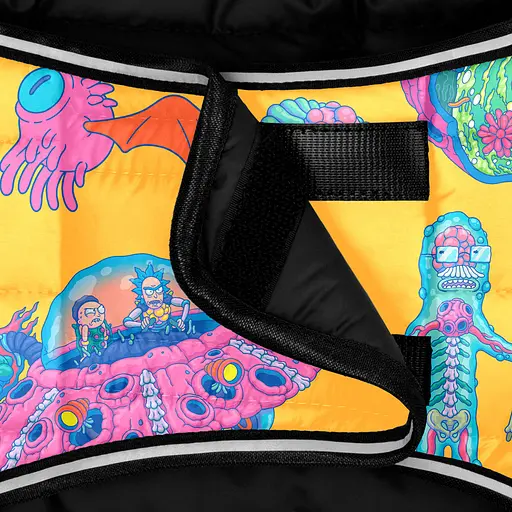 Курточка-накидка для собак Waudog Clothes, малюнок "Рік та Морті 3", M, А 37 см, B 52-62 см, С 36-47 см - фото 4