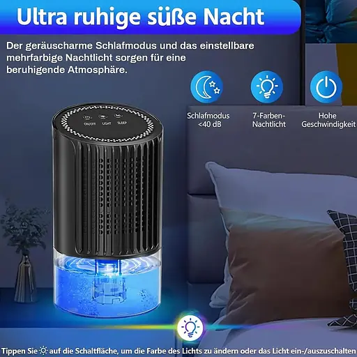 Маленький увлажнитель DEDOM YP2119 с защитой от влаги, черный - фото 2