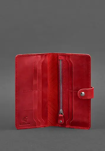 Кожаное женское коралловое портмоне 7.0 Инди. - фото 5