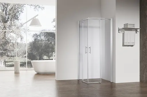 Душевая кабина без поддона Koer SR SC03 -100x100x200-TR-01 прозрачное стекло Easy Clean 6 мм, хром KR5357, Универсальная, прозрачный, хром - фото 8