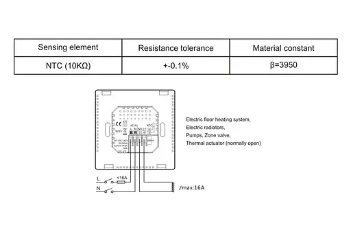 WiFi термостат для теплої підлоги - терморегулятор з LCD дисплеєм POER PTC26 (100428) - фото 6