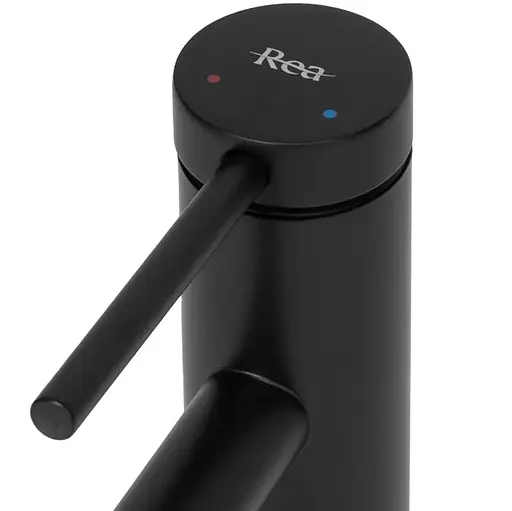 Змішувач для умивальника Rea Foss black низький REA-B5317 Чорний матовий - фото 5