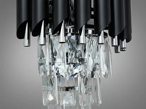 Сучасний кришталевий настінний світильник на 2 лампи - фото 4