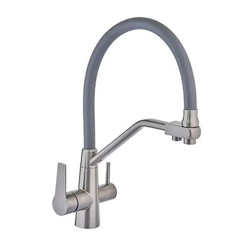 Змішувач для кухні Mixxus на дві води FUL-021 Graphite Refl.Black (MI6115) - фото 1