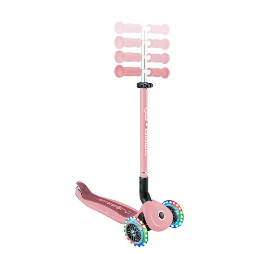 Самокат Globber Go Up Active Lights 360 колеса світяться до 20/50кг від 1 року пастельно-рожевий (749-310) - фото 11