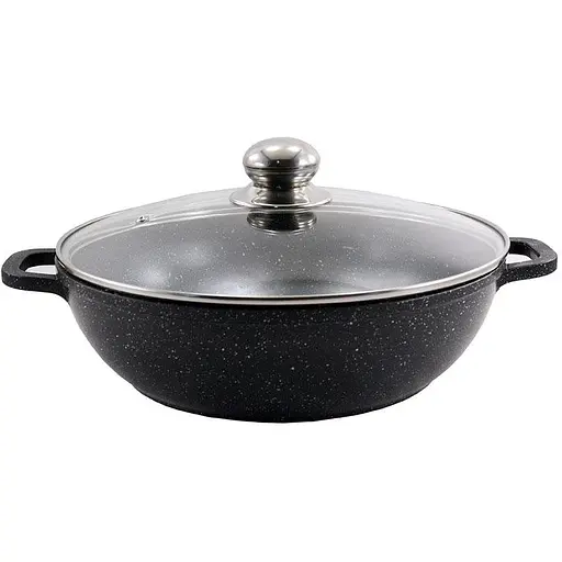 Кастрюля мелка Zauberg 2.5 л алюминий мраморное покрытие индукция (BL-0524)