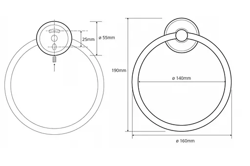 Кільце для рушника Bemeta Trend-I основа біла 104104068 Білий - фото 2