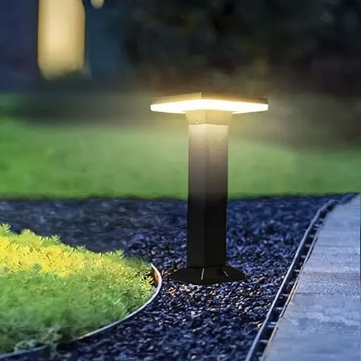 Ландшафтний світильник стовпчик з квадртаним верхом 20х15 см | Line F | Арт. 76107-2 - фото 7