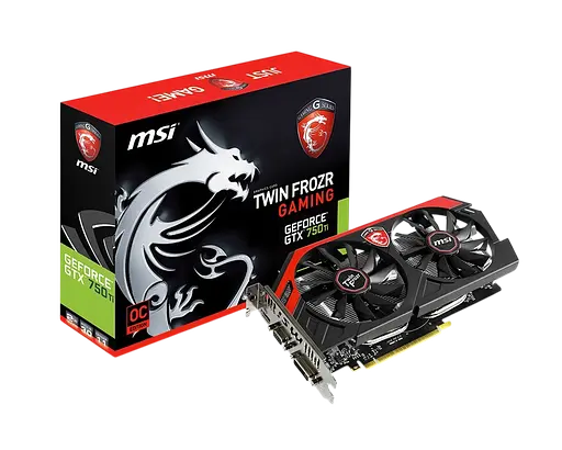 Видеокарта GeForce GTX 750 Ti 2GB MSI Twin Frozr OC (N750Ti TF 2GD5/OC) Б/У - фото 1