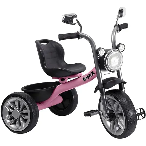Велосипед трехколесный Tilly Buzz T-325 розовый с корзиной