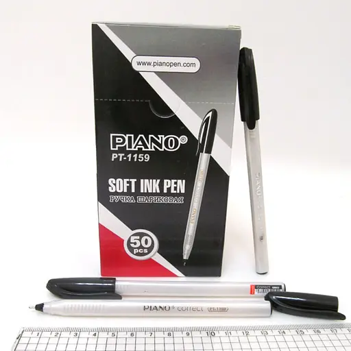 Ручка масляная Piano Correct, черная, 50 шт., 1159-PT-BK