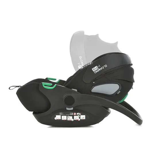 Автокрісло ME 1110 i-FIX Moon Black, i-SIZE R129, 40-87 см, регулювання, ISOFIX, Чорне - фото 2