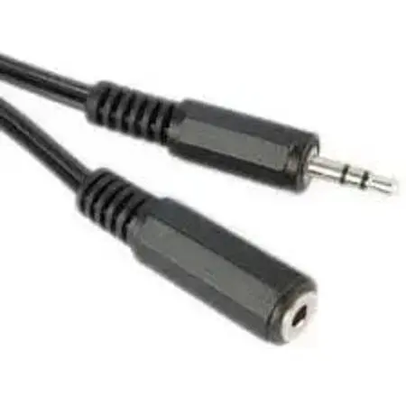 Шнур 3.5 стереоуглеродный 3.5 стерео прямой 4мм 5 м черный