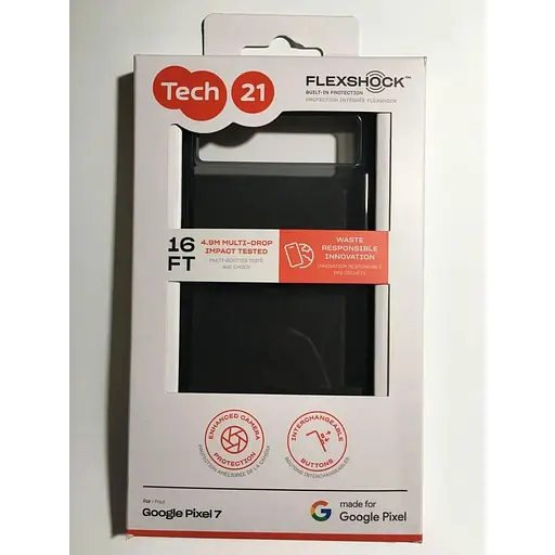 Оригинальный противоударный силиконовый чехол Tech21 Evo Check для Google Pixel 7 (6.3") Smokey Black T21-9546 - фото 3