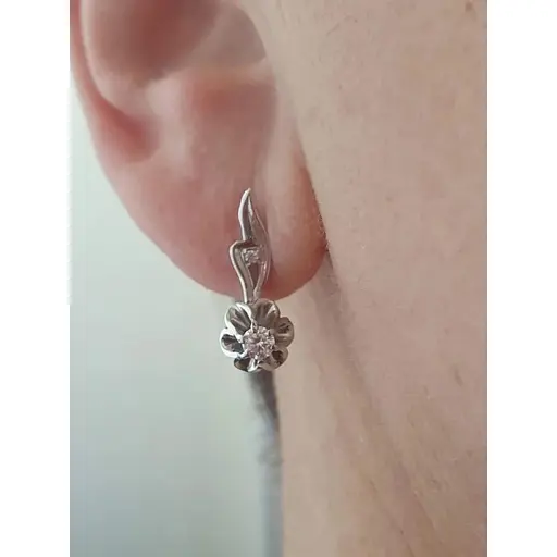 Золотые серьги Гаразд с фианитами. 3533543Б - фото 2