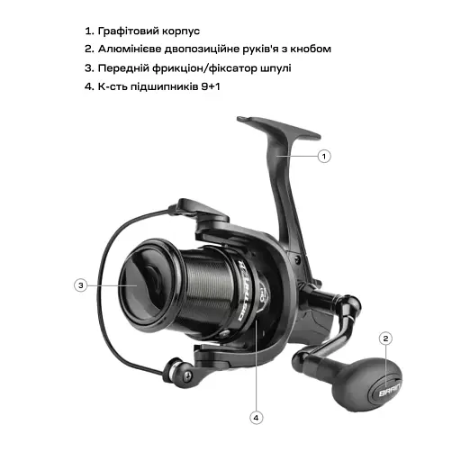 Катушка Brain Distanza 5000S 9+1BB - фото 7
