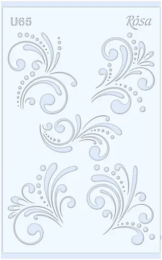 Трафарет багаторазовий універсальний №U65 Ажур 13×20 прозорий 0,5мм Rosa Talent - фото 1