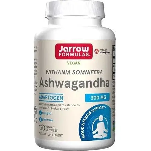 Натуральная добавка Jarrow Formulas Ashwagandha, 120 вегакапсул