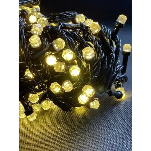 Новорічна гірлянда Рубін 12 м 200 Тепло білих лампочок - фото 1