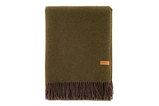 Плед Ardesto Leonardo Doubleface 140x200 см 100% шерсть хаки-коричневый (ART0402LD) - фото 2