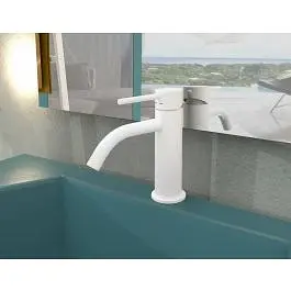 Змішувач для раковини Paffoni Light без донного клапана white matt LIG071BO, Білий матовий - фото 4