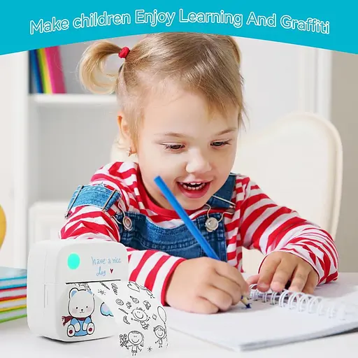 Мини-карманный принтер Mllusxg LX-D2, портативный термопринтер для наклеек, учебный принтер для картинок, фотографий - фото 4