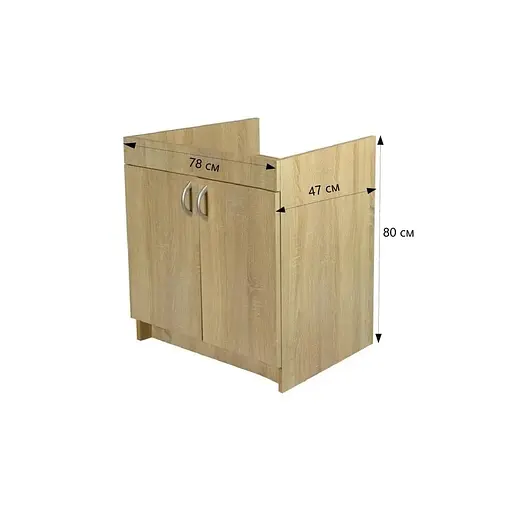 Тумба кухонна з накладною мийкою ЛДСП 80х60х83 см Дуб сонома (52870-01111) - фото 7