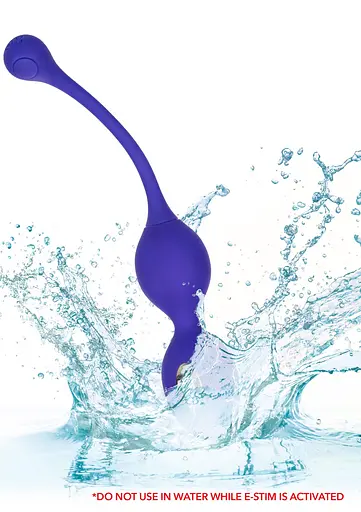 Вагінальні кульки CalExotics E-stim Dual Kegel Exerciser, 19.7 см, фіолетовий - фото 7