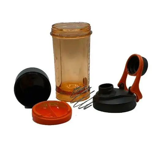 Шейкер спортивний з контейнером Casno 600 мл KXN-1199 з вінчиком Помаранчевий (KXN-1199_Orange) - фото 4