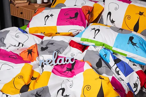 Підковдра Moon&Star Бязь Gold Люкс Cat Brawlers King Size 220x240 см - фото 5