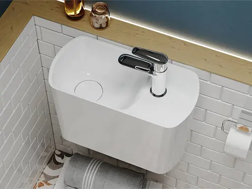 Умивальник Miraggio Helix L глянцевий 0001606, Білий - фото 6