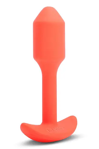 Анальная пробка B-Vibe Vibrating Snug Plug 1, 10 см (оранжевый) - фото 4
