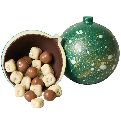 Шоколадна фігурка Львівська Майстерня Шоколаду "Кулька дива" зелена 96 г