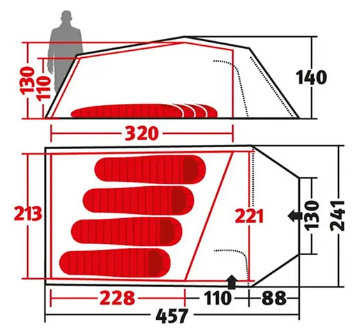 Намет Wechsel Tempest 4 ZG Green (231053) (DAS301738) - фото 2